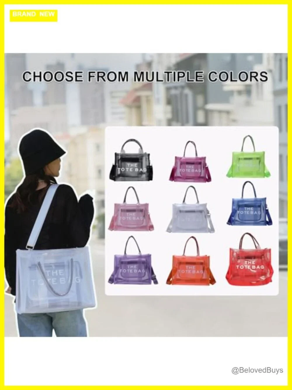 Clear Tote Bag Stadium Approved Large Capacity EVA Transparent Crossbody